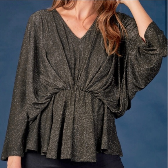 Louizon Paris Nina Metallic Gold Top (Size 1) - Picture 5 of 13